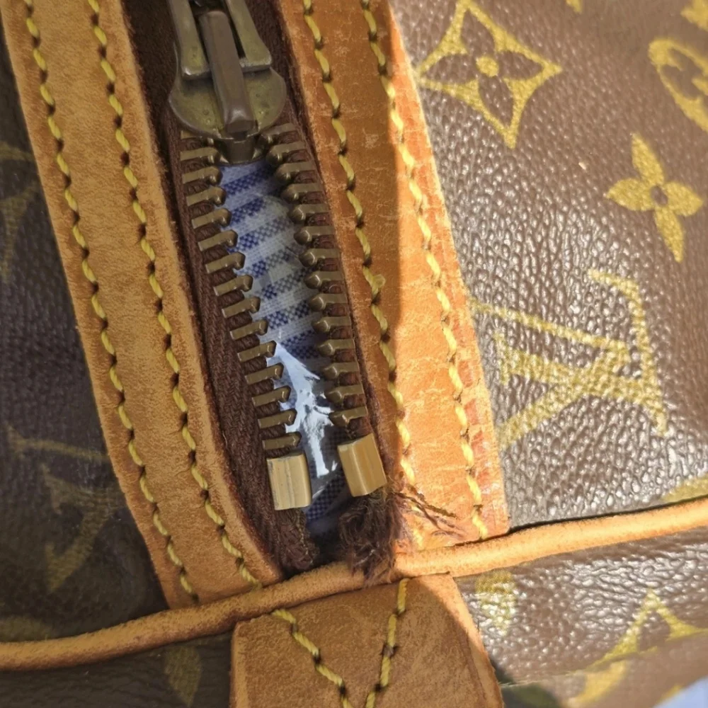 VTG Authentic Louis Vuitton Keepall 45 Brown Monogram Duffel Travel Bag Unisex - Picture 10 of 16